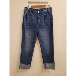 J Jill Portland Wash High Rise Womens 12 Straight Leg Cuffed